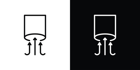 Air suction icon for website, vector design template elegant style