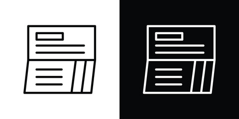 Bankbook icon for website, vector design template elegant style