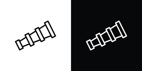 Boat Telescope icon for website, vector design template elegant style