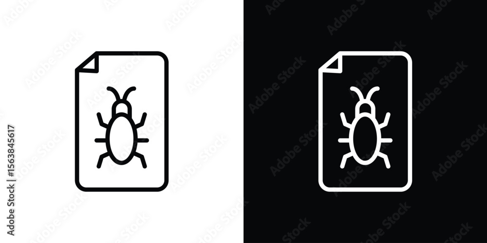 Poster bug report icon for website, vector design template elegant style