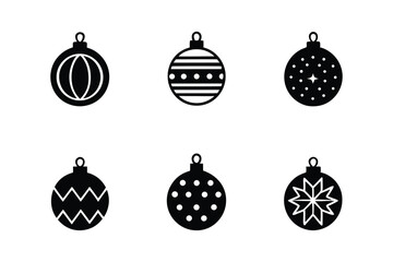 Set of Christmas Ball for Festive and Holiday Ornament Vector Designs