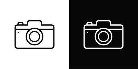 Camera icon for website, vector design template elegant style