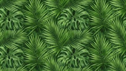 Tropical Leaves Delight - Suitable for Wallpaper or Fabric