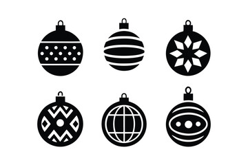 Set of Christmas Ball for Festive and Holiday Ornament Vector Designs