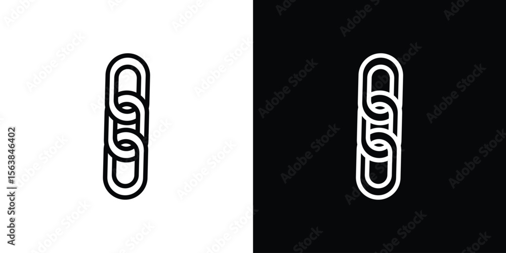 Poster chain icon for website, vector design template elegant style