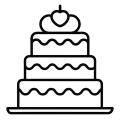 Wedding Cake Outline Icon