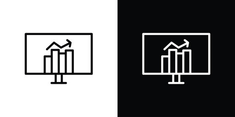 Data Analysing icon for website, vector design template elegant style