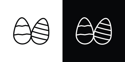 Easter eggs icon for website, vector design template elegant style