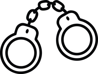 handcuffs crime vector illustration