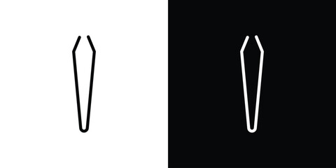 Eyebrow tweezers icon for website, vector design template elegant style