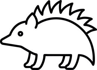 porcupine outline icon