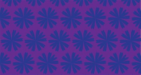 seamless floral pattern blue flowers on purple background