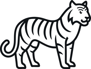 tiger line art icon