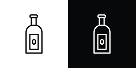 Gin icon for website, vector design template elegant style