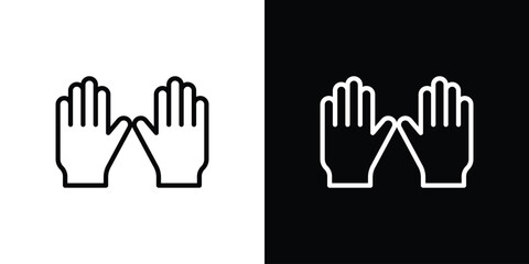 Fototapeta premium Gloves icon for website, vector design template elegant style