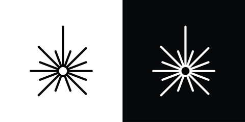 Laser beam icon for website, vector design template elegant style