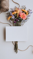 Card mockup empty blank paper