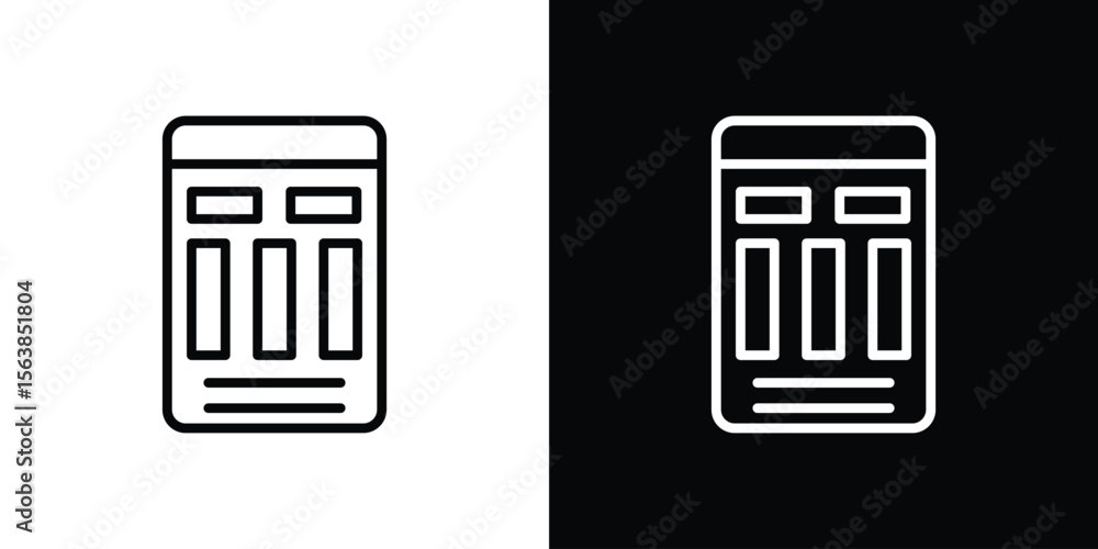 Poster mood board icon for website, vector design template elegant style