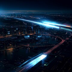 Fantasy Landscape with Cosmic Sky and Dreamlike Scenery