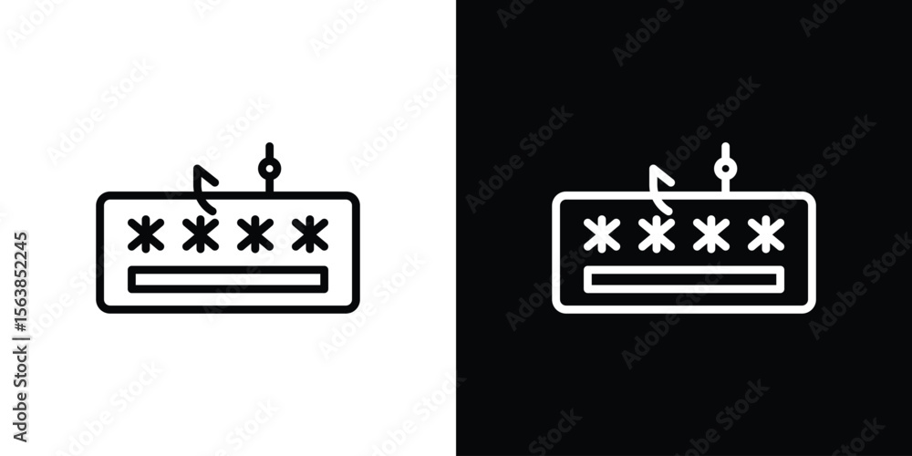 Poster password phishing icon for website, vector design template elegant style