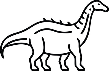 amargasaurus line arts with white background