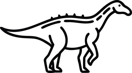 amargasaurus line arts with white background