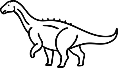 amargasaurus line arts with white background