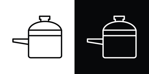 pressure cooker icon for website, vector design template elegant style