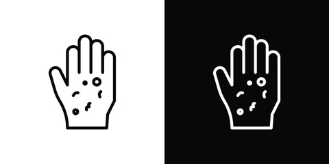 Obraz premium Rash hand icon for website, vector design template elegant style