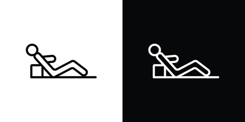 Resting icon for website, vector design template elegant style