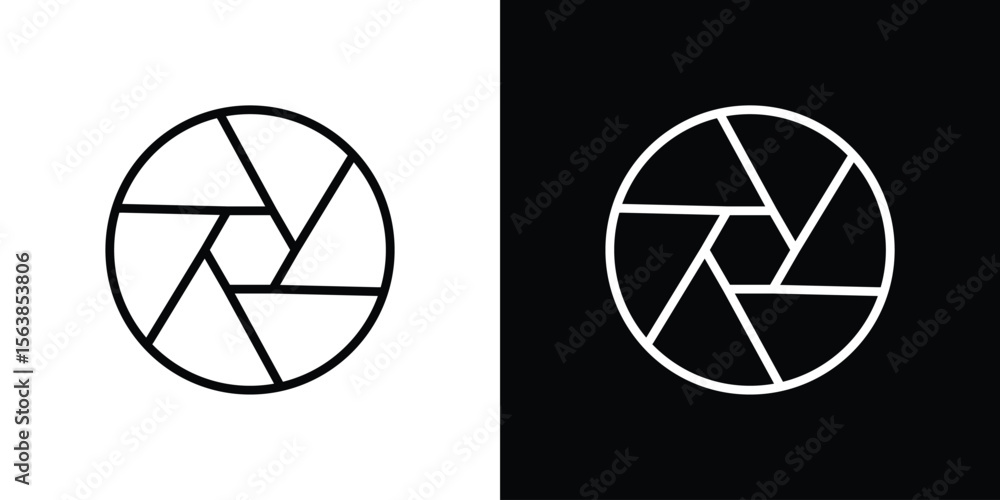 Poster shutter icon for website, vector design template elegant style