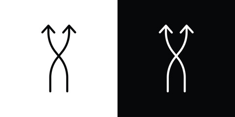 Shuffle icon for website, vector design template elegant style