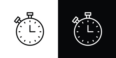 Stopwatch icon for website, vector design template elegant style
