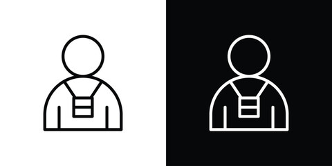 Tourist Guide icon for website, vector design template elegant style