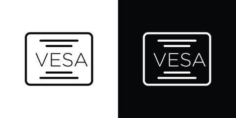 Vesa icon for website, vector design template elegant style