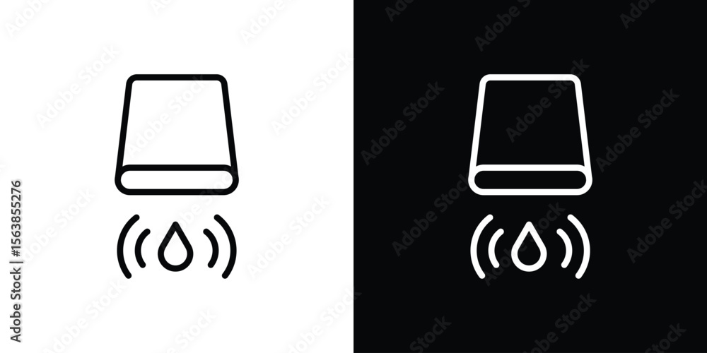 Poster water sensor icon for website, vector design template elegant style