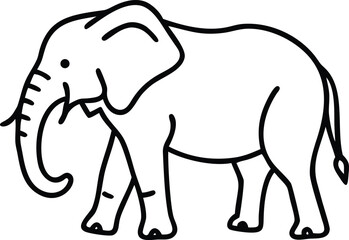 african forest elephant line arts