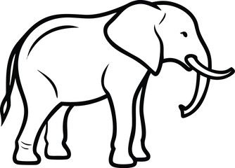 african bush elephant line arts