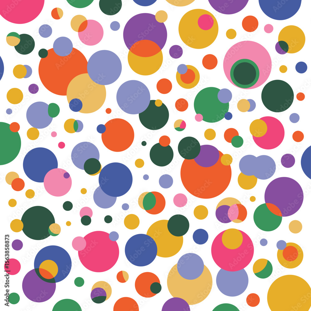 Poster seamless pattern with circles