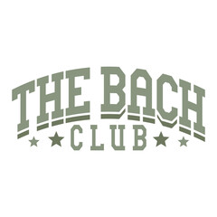 The Bach Club Vector Illustration
