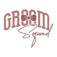 Groom Squad Bow Tie Graphic
