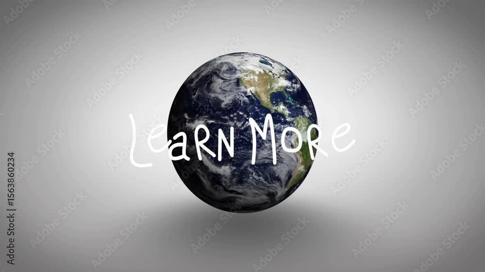 Poster on start 3d globe rotating with fixed radial graphic wrapping learn more encouraging exploration