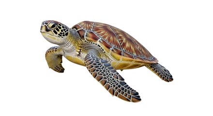 Fototapeta premium Majestic Sea Turtle in its Ocean Habitat: A Stunning Wildlife Photo