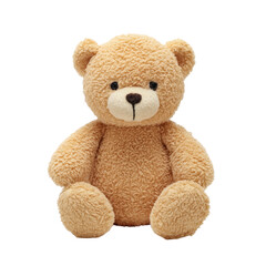 Adorable Soft Teddy Bear with Brown Fur and Sweet Expression Perfect for Gifts and Nursery Decor Transparent background or PNG