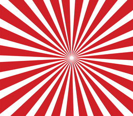 Bright red rays background. Comics, pop art style.