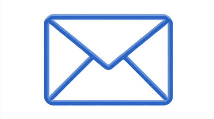 Minimalist email icon on a clean blank background with ample caption space on the side. Simple design emphasizing clarity and digital communication. Perfect for UI, apps, and presentations.

