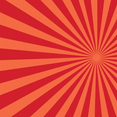 Red yellow rays background. Sun rays poster. Sunbeams. Pop Art Background. Retro Background. Comic star burst rays.
