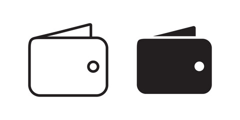 wallet icon set. money bag wallet vector symbol. Cash wallet icon.