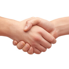 Close-up of Two Hands Shaking in Agreement Symbolizing Partnership, Cooperation, Trust, and Business Relationship Building Transparent background or PNG