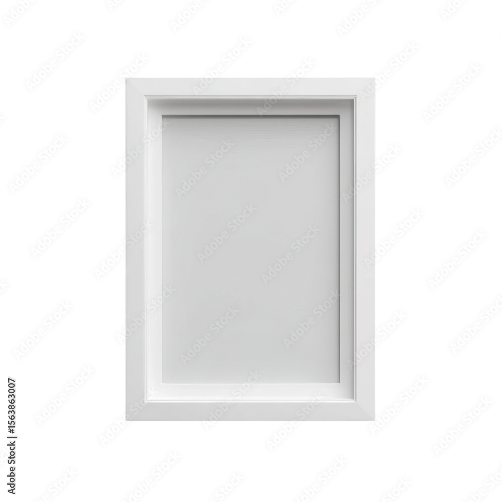 Poster blank white picture frame with simple design suitable for displaying artwork or photographs in moder